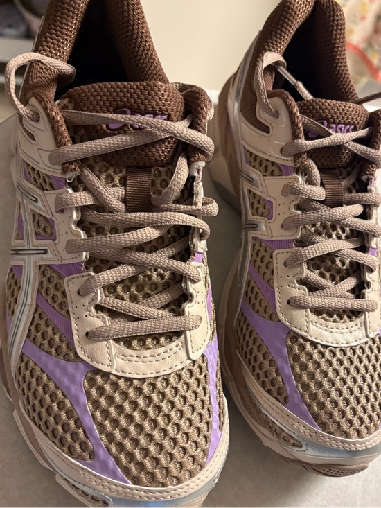 Asics Shoes - Asics taupe and lavender women's running shoes